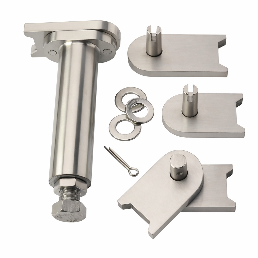 HEAVY DUTY STAINLESS STEEL (SATIN) SPRUNG GATE HINGE FOR TUBE 316/L