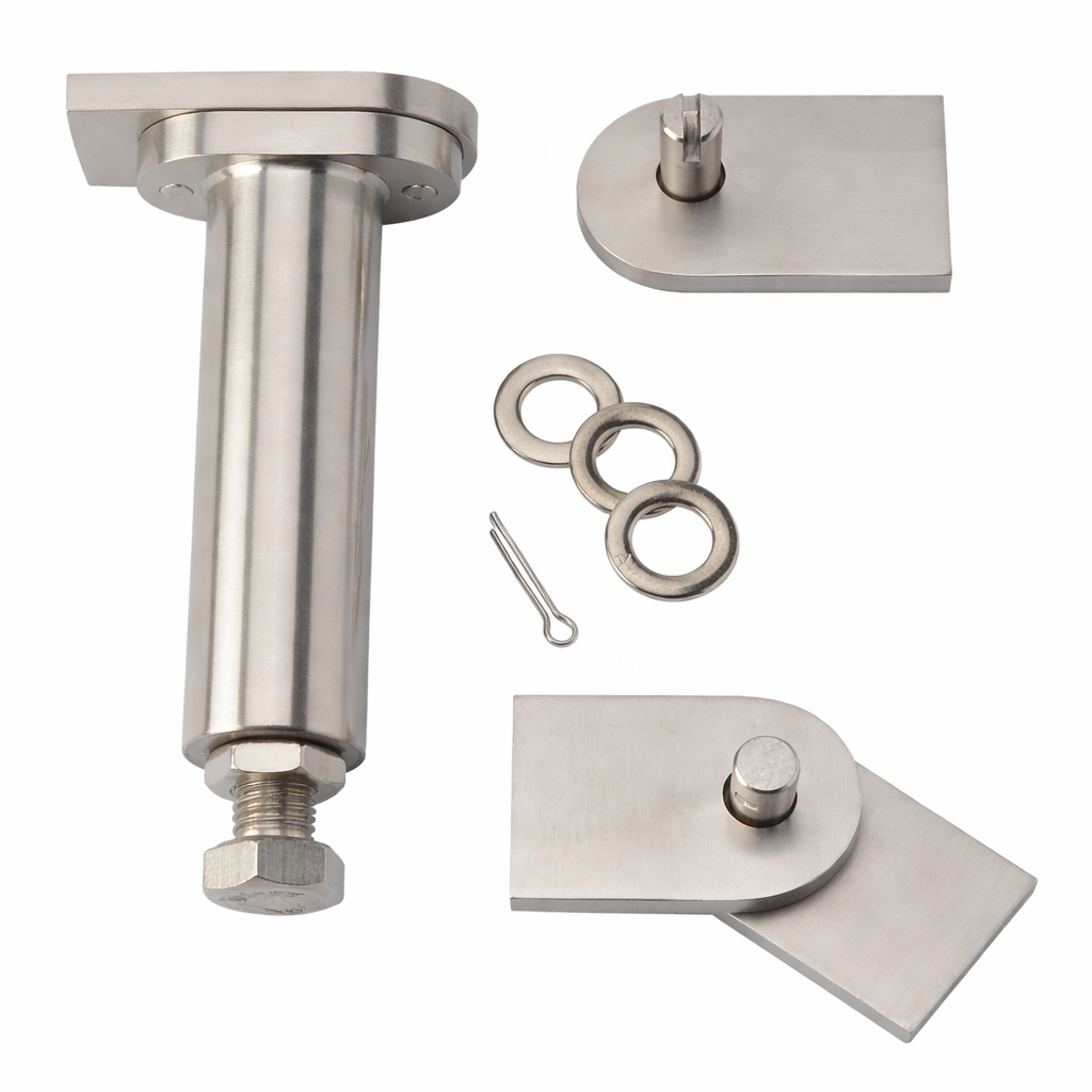 HEAVY DUTY STAINLESS STEEL (SATIN) SPRUNG GATE HINGE FOR FLAT SURFACE 316/L