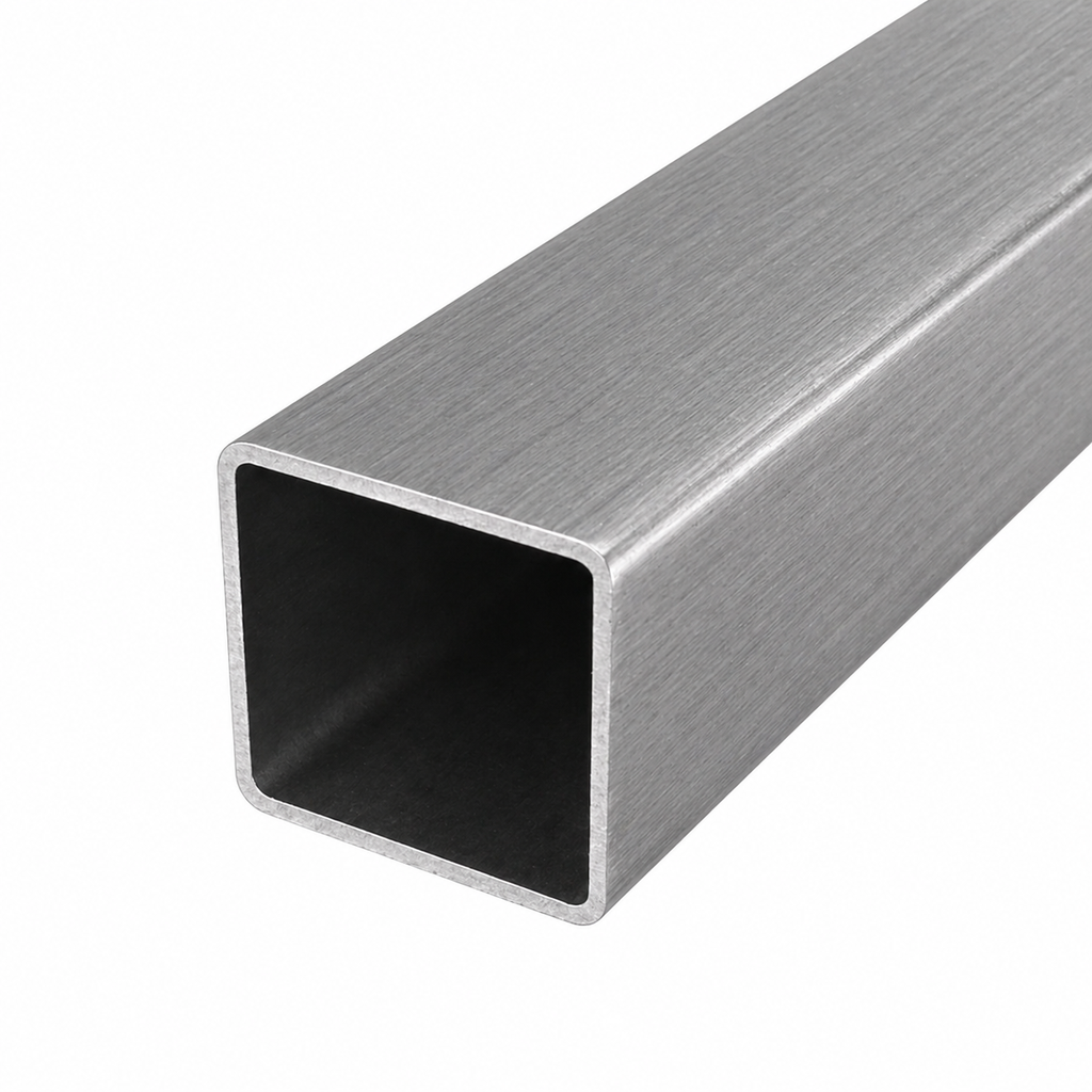 [SS-BOX-80-80-3-304-BRU]  80 X 80 X 3MM STAINLESS STEEL BOX SECTION (BRUSHED FINISH) GR. 304
