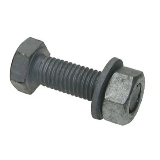 [FAS-BOLT-SET-M27-110-HDG] M27 X 110mm LONG GALVANISED HEX BOLT, NUT & WASHER  