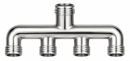 [SS-HYG-MAN-38.1-4-RJT] 1.1/2" OD HYGIENIC MANIFOLD, 4 OULETS, RJT ENDS, STAINLESS STEEL 316