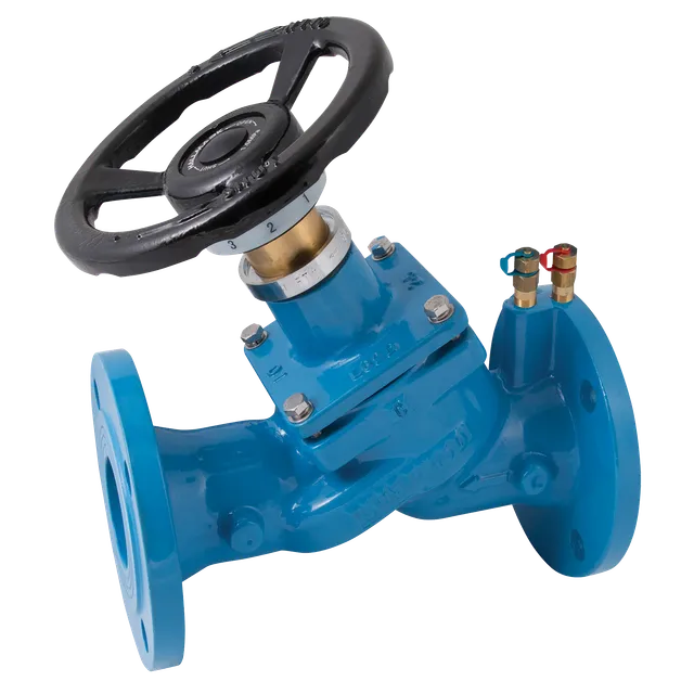 DN100 (4" NB) PN16 FLANGED CAST IRON DOUBLE REGULATING VALVE C/W TEST POINTS 