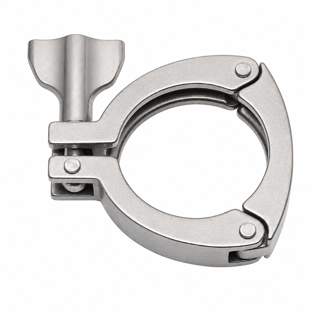 [SS-HYG-TRI-DBL-HDC-38.1-316] 2.50" OD DOUBLE HINGE TRI CLAMP SS 316 (TRI-CLAMP PART 2 OF 3)