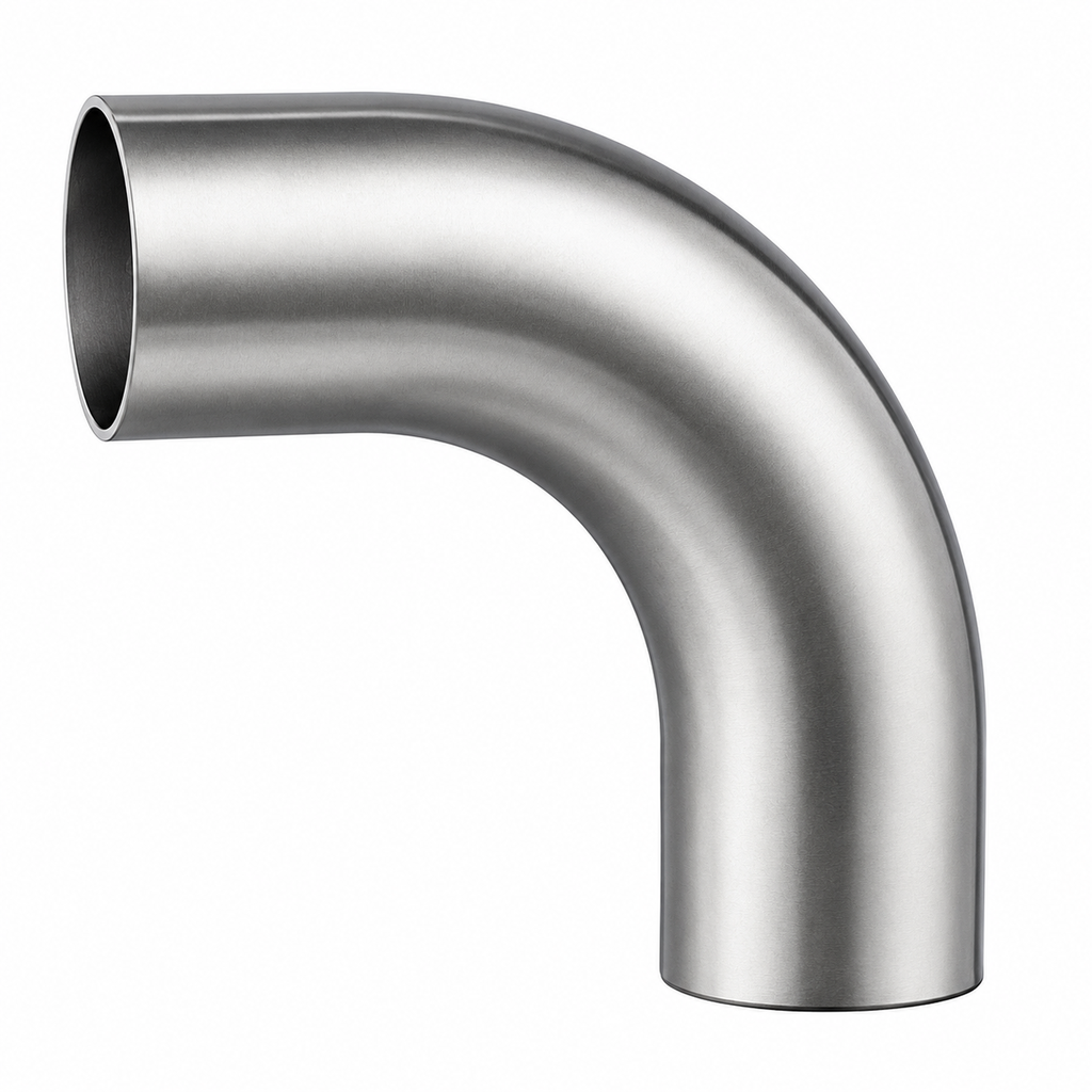 90° Hygienic Bends / 1.5D Long Radius / BS 4825 Part 2 / With Legs