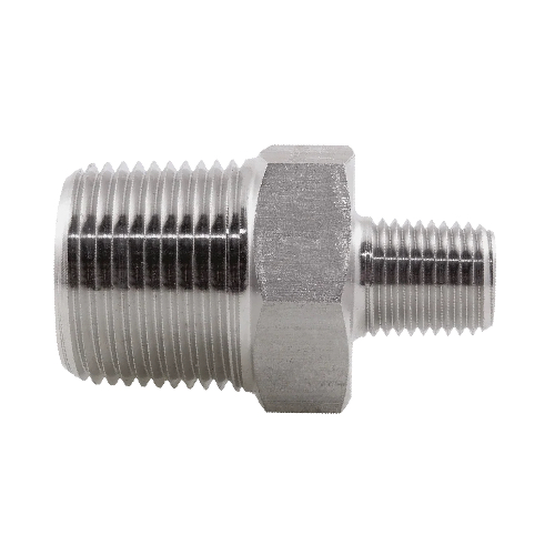 DN15 X 10 (1/2" X 3/8" NB) BSP 150# REDUCING HEX NIPPLE SS 316
