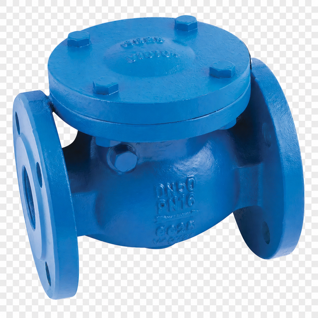 [CI-VAL-SCV-FLA-P16-80-MET] 3" PN16 WRAS BS5153 CAST IRON SWING CHECK VALVE METAL SEAT