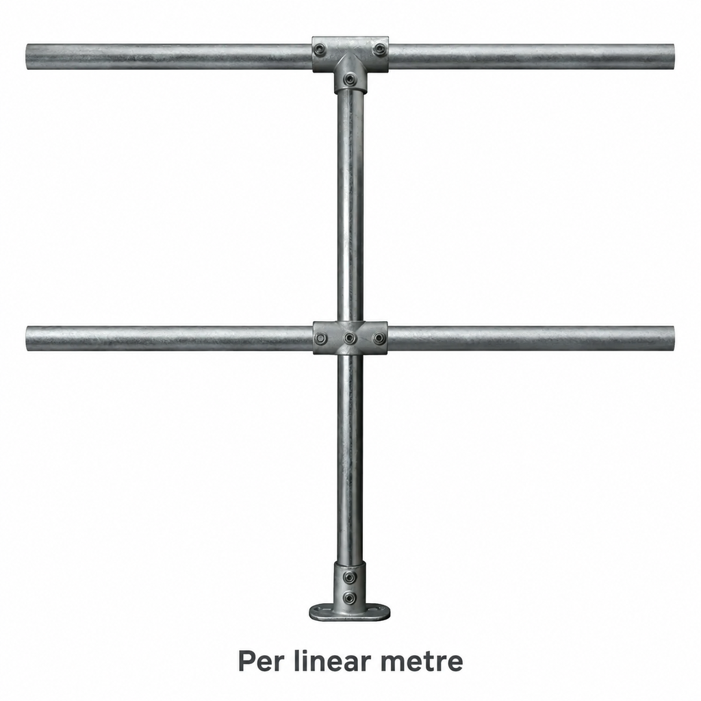 KC-MID-D (1.1/2" NB) HANDRAIL PRE ASSEMBLED MID RAIL GALVANISED