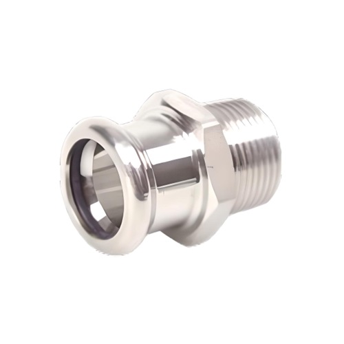 [SS-PRS-MSC-BSP-54-50-EPD-316] 54mm PRESSFIT X 2" BSPT MALE ADAPTOR EPDM WATER SS 316