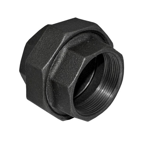 [MI-NB-BSP-UNI-25-BLK] DN25 (1" NB) BSP BLACK MALLEABLE IRON FXF UNION