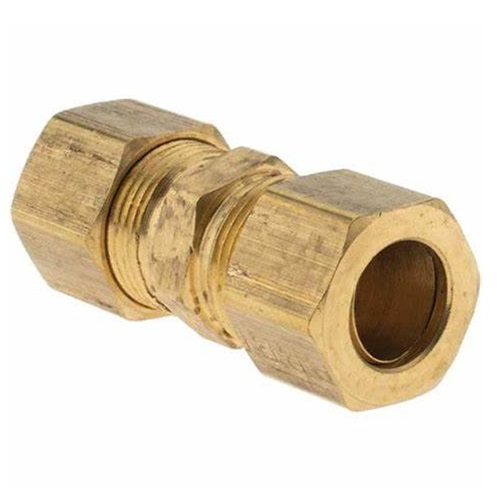 13.7mm OD (1/4" NB) OD BRASS COMPRESSION EQUAL COUPLING