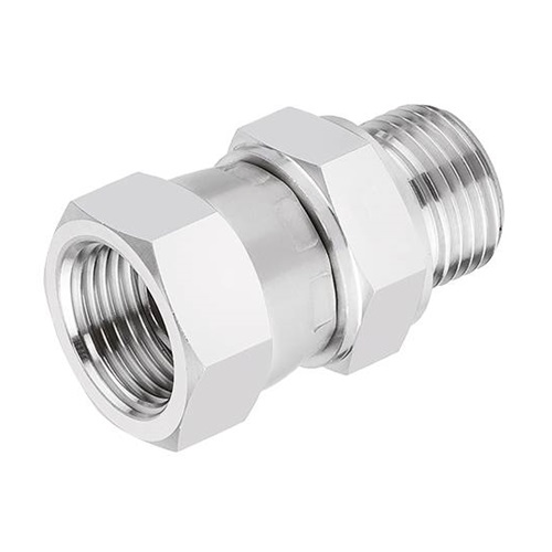 [SS-HYD-MFA-10-15-BSPP] DN10 (3/8" NB) BSPP MALE X DN15 (1/2" NB) BSPP FEMALE CONE 60° ADAPTOR SS 316