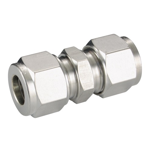 [SS-HYD-COM-UNI-12-316] 12mm OD (METRIC) COMPRESSION EQUAL UNION CONNECTOR T.F. SS 316